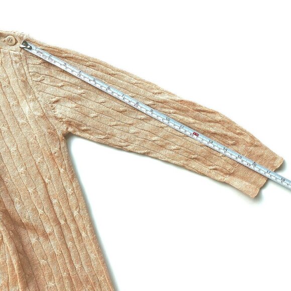 J.Crew Linen Cable Knit Sweater Size XS 3/4 Sleeves Boatneck Preppy - Picture 9 of 9